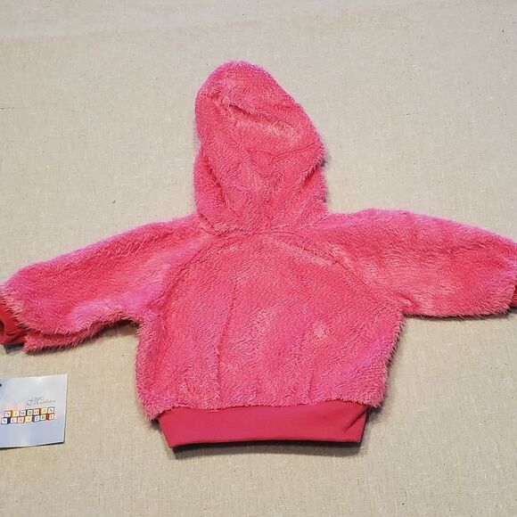 Middleton Reborn Doll Pink Fuzzy Doll Zip Up Hoodie - Picture 9 of 9